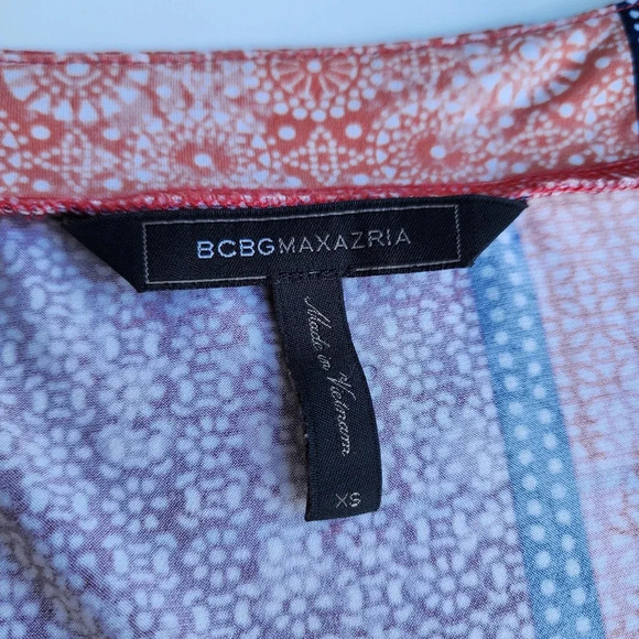 BCBG MAXAZRIA WOMEN'S Purple ORANGE DRESS Stretch WRAP CORAL ELEGANT XS - Picture 10 of 14